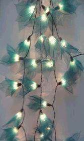 Blue & White Liladee Flower - fairy lights